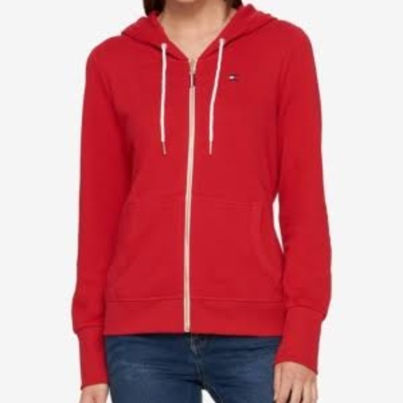 tommy jeans red hoodie